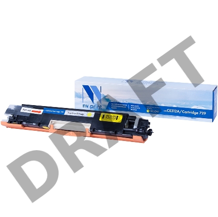 Картридж NVPrint совместимый HP CE312A/Canon 729 Yellow для LaserJet Color Pro 100 M175a/M175nw/CP1025/CP1025nw/Canon i-SENSYS LBP7010C/LBP7018С (1000k)