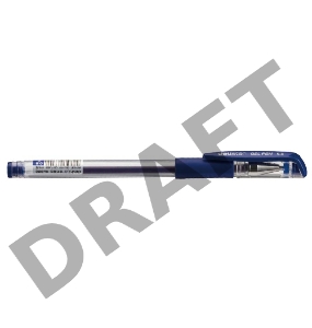 Ручка гелевая Deli E6600blue 0.5мм резиновая манжета прозрачный синие чернила