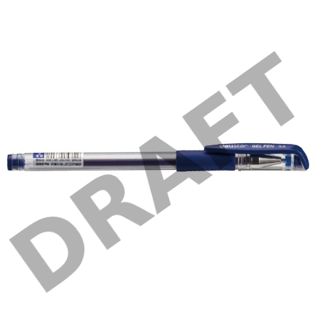 Ручка гелевая Deli E6600blue 0.5мм резиновая манжета прозрачный синие чернила