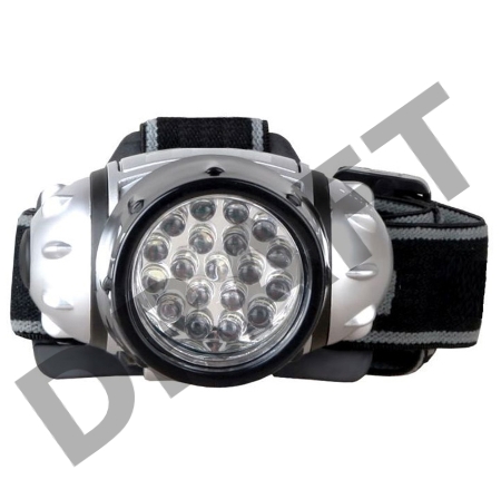Фонарь ULTRAFLASH LED5353  налобн металлик 19led 4 реж 3xr03 пласт коробка