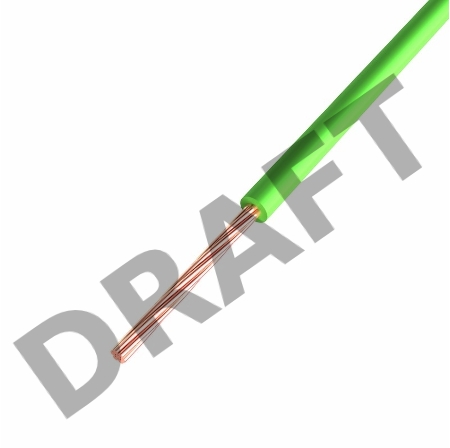 Провод ПГВА REXANT 1х0.50 мм², Cu, зеленый, бухта 500 м