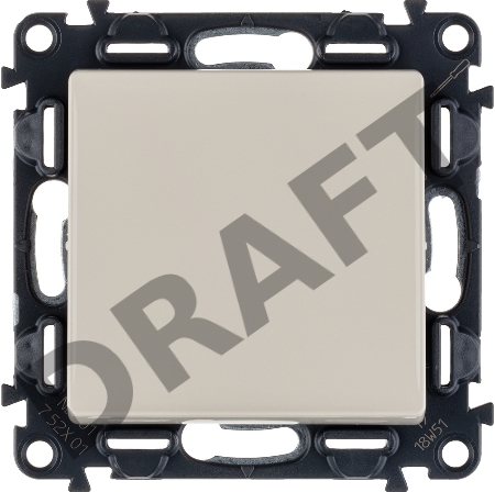 Механизм выключателя 1-кл. СП Valena Life 10А IP20 250В 10АХ с лицевой панелью; безвинтовые зажимы сл. кость Leg 752501