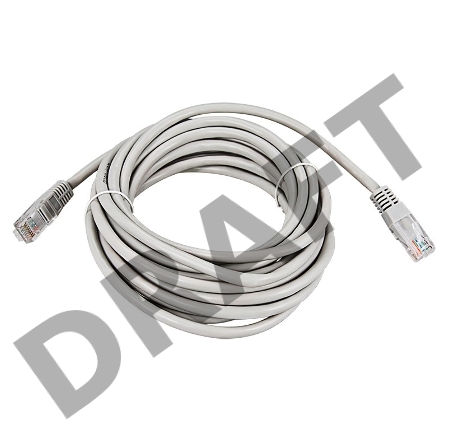 Коммутационный шнур REXANT (18-1007) Патч-корд  UTP 5e кат. литой  5М  СЕРЫЙ 