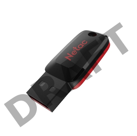 Флеш Диск Netac 128Gb U197 NT03U197N-128G-20BK USB2.0 черный/красный