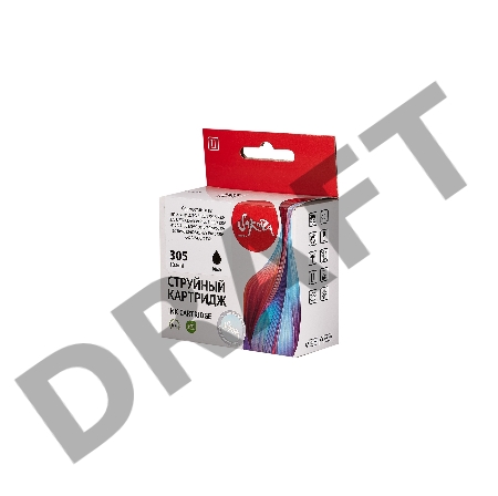 Струйный картридж Sakura 3YM61AE (№305 Black) для HP, черный, 10,6 мл., 240 к.