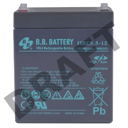 Батарея B.B. Battery HRC 5.5-12 (12V 5Ah)