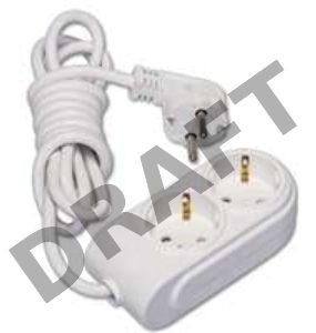 Удлинитель 2х2м с заземл. 16А защ. шторки Makel N2210033