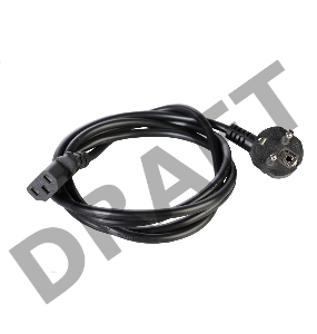 Шнур питания с заземл. IEC 60320 C13/EU-Schuko, 10А/250В (3x1,0), длина 3 м. (R-10-Cord-C13-S-3)