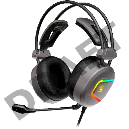 Наушники с микрофоном A4Tech Bloody MC750 серый 2.3м мониторные USB оголовье (MC750 GREY)