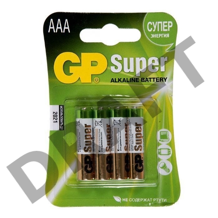 Батарея GP 24A 4шт. Super Alkaline (AAA) GP24A-CR4