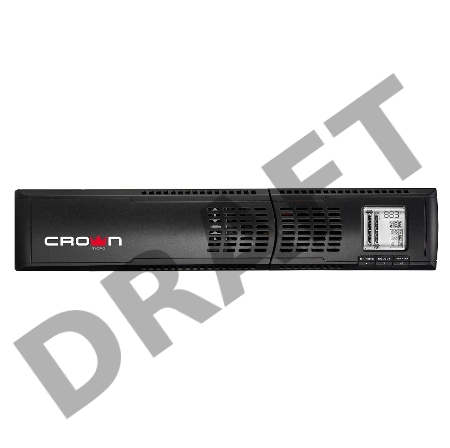 Источник бесперебойного питания CROWN Line Intractive CMUO-900-1.5K 1500VA/1350W, корпус металл, TOWER&RACK, 2U, АКБ 4*12V/7AH, PF-0.9, AVR 152-290V, порт RJ-11/45+USB/RS-232, EPO, розетки 8*IEC С13, входной кабель 2 м, вентилятор охлаждения, автомат, сло