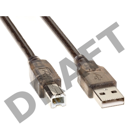 Кабель Telecom (VUS6900T-1.8MTP) USB2.0 AM/BM 1.8m прозрачная изоляция 6937510854721/6937510852727