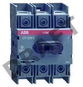 Рубильник  АВВ 1SCA105004R1001 Рубильник OT100F3 до 100А 3х-полюсный для установки на DIN-рейку или монтажная плата (с резерв. ручкой)