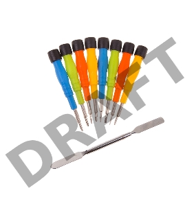 Набор для точечных работ 9 предметов в пластиковом боксе REXANT