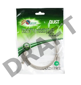 Коммутационный шнур Патчкорд литой Aopen/Qust ANP511_1M UTP кат.5е 1м серый