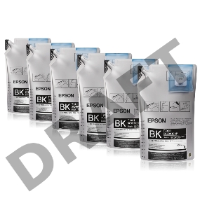 Набор черных чернил Epson T7411 (6 контейнеров по 1 литру) для SC-F6000/F7000