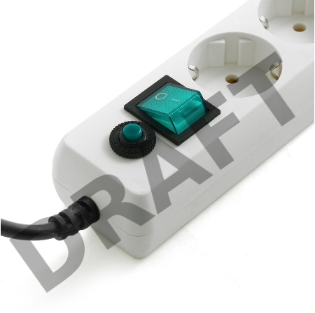 Сетевой фильтр Гарнизон ЕНW-0 0,5 м 6 розеток белый для UPS 