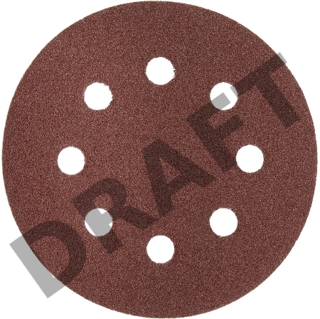 Круг шлифовальный ЗУБР 35562-125-100  МАСТЕР велкро 8отверстий P100 125мм 5шт.