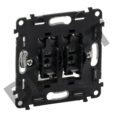 Переключатель двухклавишный Valena IN'MATIC.  10А 250В. Безвинтовые зажимы Valena IN'MATIC. Переключатель двухклавишный 10А 250В. Безвинтовые зажимы