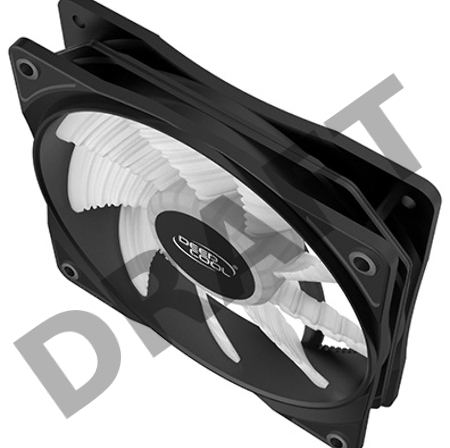 Вентилятор DEEPCOOL RF120W 120x120x25мм (96шт./кор, LED White подсветка, 1300об/мин) Retail