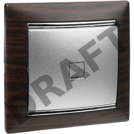 Рамка 1п ТемнДер/Сереб VLN Рамка 1п ТемнДер/Сереб VLN