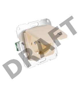 DEA Розетка 1-ая с/з с крышкой с/у 16А мех. Беж KRANZ  