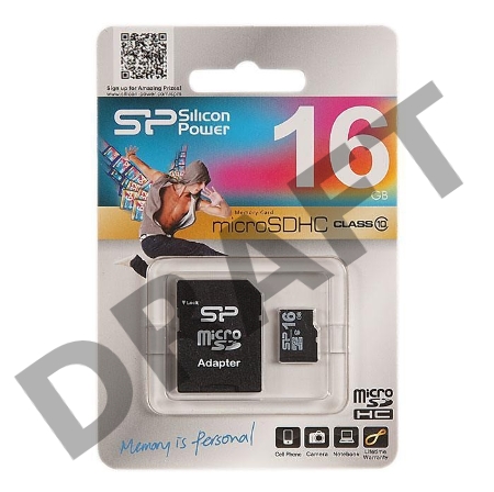 Флеш карта microSD 16Gb Class10 Silicon Power SP016GBSTH010V10 