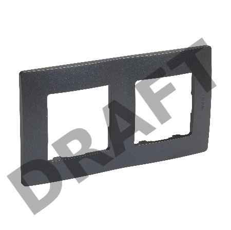 Рамка 2поста цвет антрацит ETIKA Рамка 2поста цвет антрацит