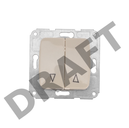 DEA Выключатель для жалюзи 2кл с/у 10А мех. Беж KRANZ 