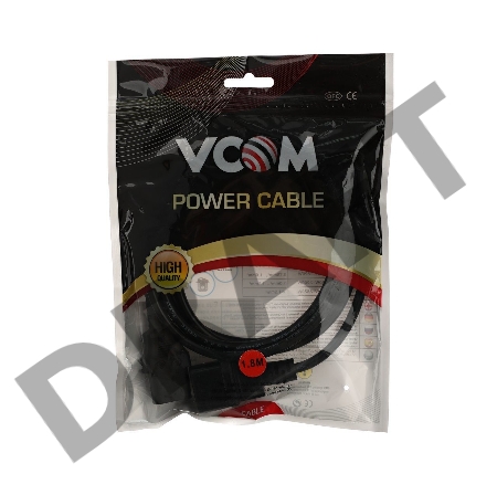 Кабель монитор - компьютер 220V (UPS -> устройство) VCOM 3G*0.5mm (CE001-CU)1.8м