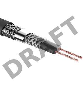 Кабель микрофонный REXANT 2х0,25 мм², ø 6,8 мм, черный, бухта 100 м