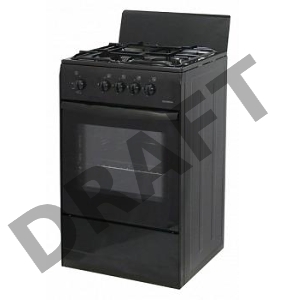 Плита газовая DARINA S GM441 001 At, 50х50см, 4 газ. горелки, классическая, объем духовки 50 л., варочная поверхность: сталь с эмалир. покрытием, газ-контроль духовки, цвет: антрацит
