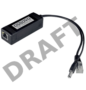 Сплиттер PoE Splitter/2 Osnovo Fast Ethernet. PoE IEEE 802.3af.- RJ45(10/100 Base-T, IE