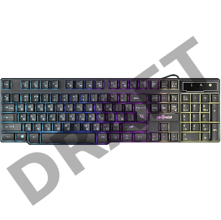 Клавиатура Defender Mayhem GK-360DL RU [45360] {, RGB подсветка, 19 Anti-Ghost}
