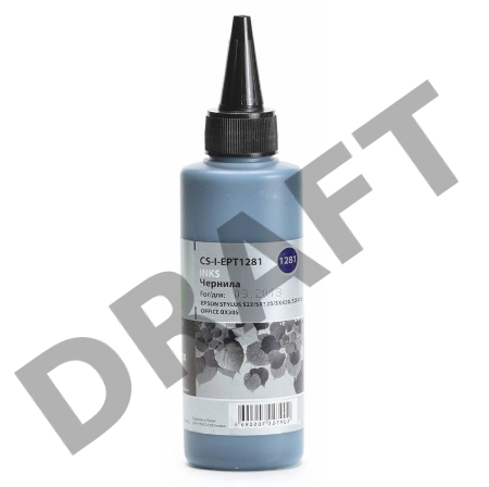 Чернила Cactus CS-I-EPT1281 черный (100мл) Epson Stylus S22/SX125/SX420/SX425