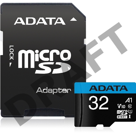 Флеш карта microSD 32GB ADATA microSDHC Class 10 UHS-I A1 100/20 MB/s (SD адаптер)