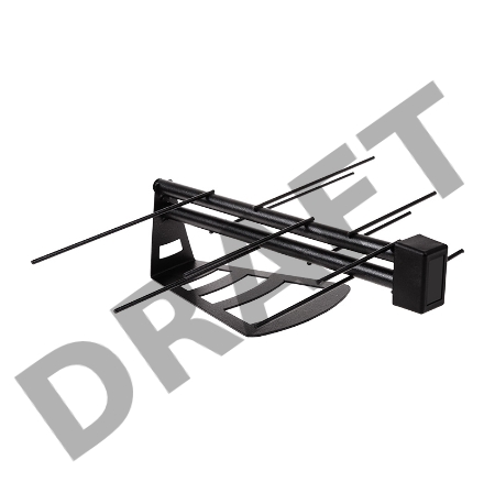 ТВ антенна комнатная для цифрового телевидения DVB-T2 «Активная», RX-267 REXANT