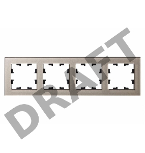 Рамка четырехпостовая Systeme electric ATN320504 ATLASDESIGN NATURE, СТЕКЛО ШАМПАНЬ