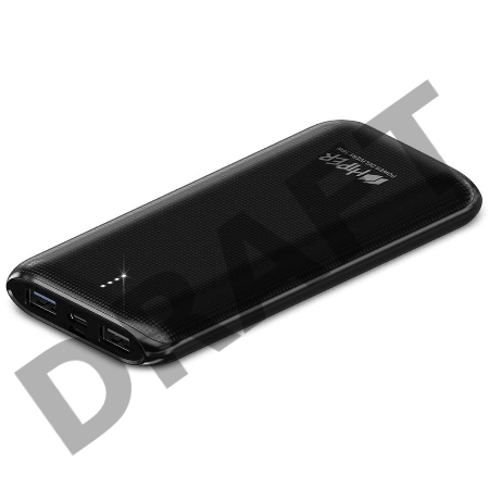 Аккумулятор HIPER Внешний аккумулятор HIPER RPX10000 Li-Pol 10000 mAh QC 3A+2.4A 2xUSB 1xType-C черный