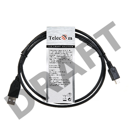 Кабель USB 2.0 A-->mini-B 5P (1м) черный TELECOM/VCOM <TC6911BK-1.0M>