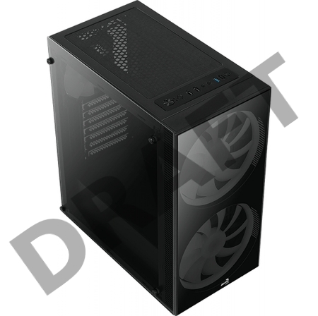 Корпус Aerocool Python (3xUSB, 2xAudio, 0.5 мм,2x200 мм FAN, прозрачная стенка-закаленное стекло, ATX, без БП)