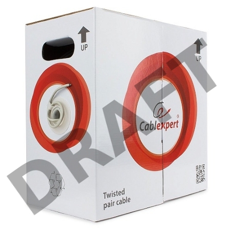 Кабель Cablexpert, UTP5e, 4 пары, 0.40 мм, CCA, однож., 305 м, серый UPC-5040E-SOL 