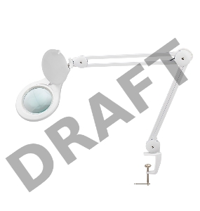 Лупа на струбцине REXANT, круглая, 5D, с подсветкой 56 SMD LED, белая