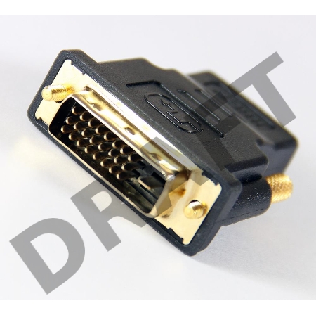 Переходник Aopen HDMI 19F to DVI-D 25M позолоченные контакты <ACA312> 