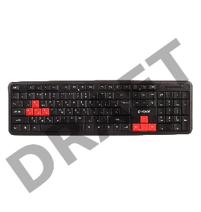 Клавиатура ExeGate EX264080RUS LY-403, <USB, черная, 105кл, Enter большой, 8 красных клавиш> Color box