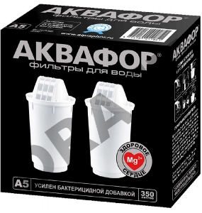 Картридж Аквафор A5 для кувшинов ресурс:350л (упак.:2шт)