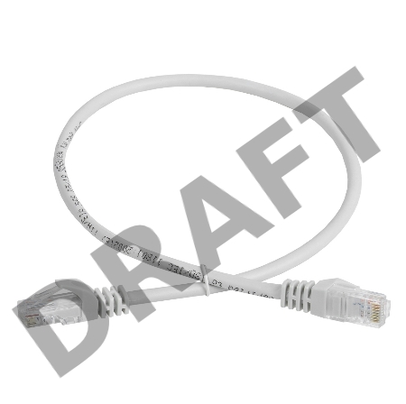 Шнур коммутационный кат. 5Е UTP 0,5м серый GENERICA