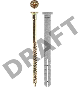 Дюбель-гвоздь полипропиленовый, цилиндрический бортик, 6 x 80 мм, 70 шт, ЗУБР