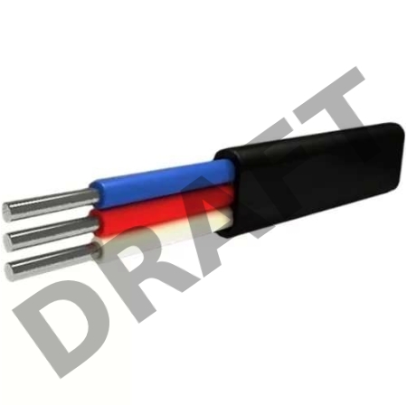 Кабель АВВГ 3х4 плоский Ч (бухта) (м) Альгиз К ФР-00000424