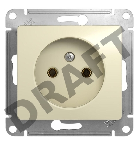 Механизм розетки 1-м СП Glossa 16А IP20 без заземл. беж. SchE GSL000241